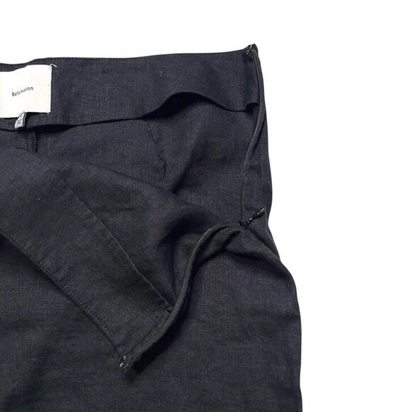 Reformation Linen Crop Pants - Size 10 - Black - Wide Leg Culottes - Nearly New - Picture 5 of 6